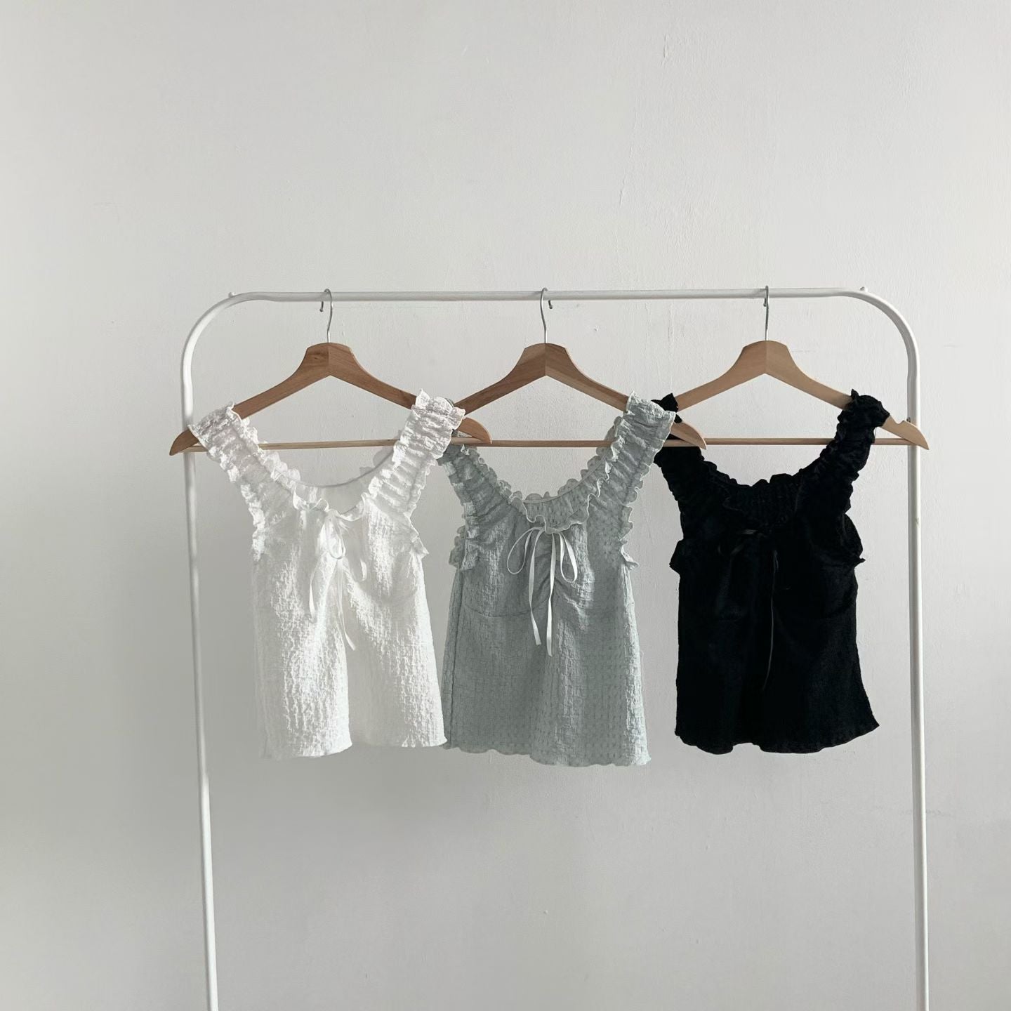 2-Way Seersucker Bow Tank Top(3 Colors)