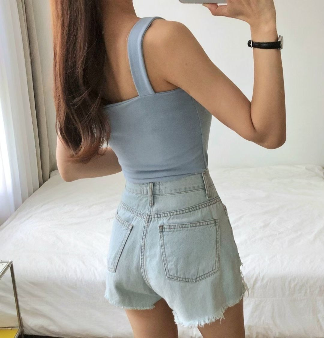 Everyday Straight-Neck Cloud Touch Bra Top(4 Colors)