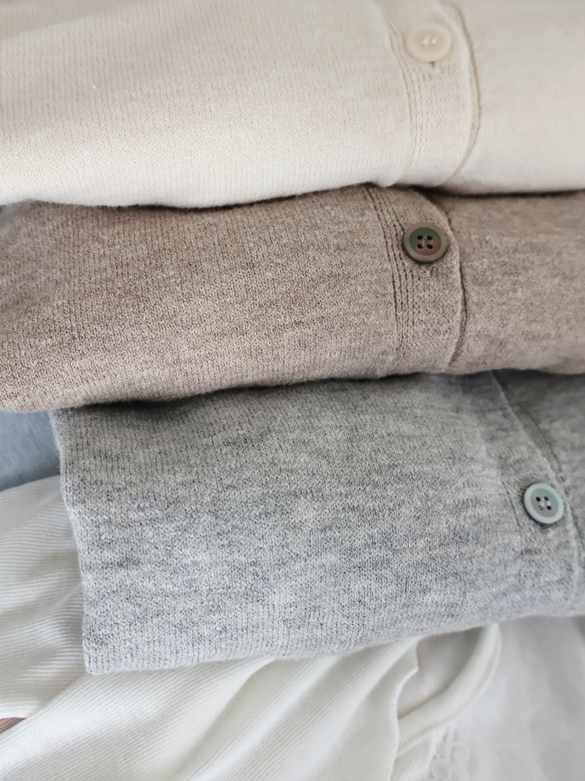 Premium Italian Cotton Soft-Touch Raglan Cardigan(Cream)