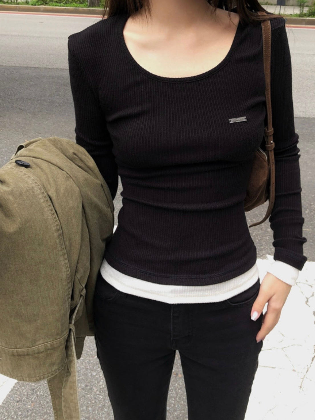 Dual Layered Slim Fit Top(4 colors)