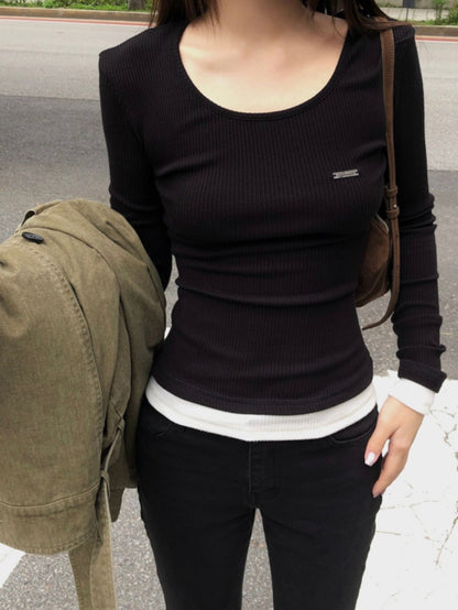 Dual Layered Slim Fit Top(4 colors)