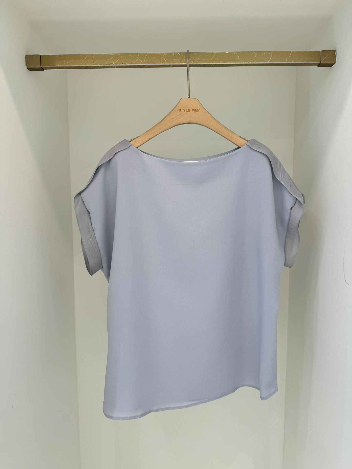 Elegant Boat Neck Loose Fit Blouse(3 colors)
