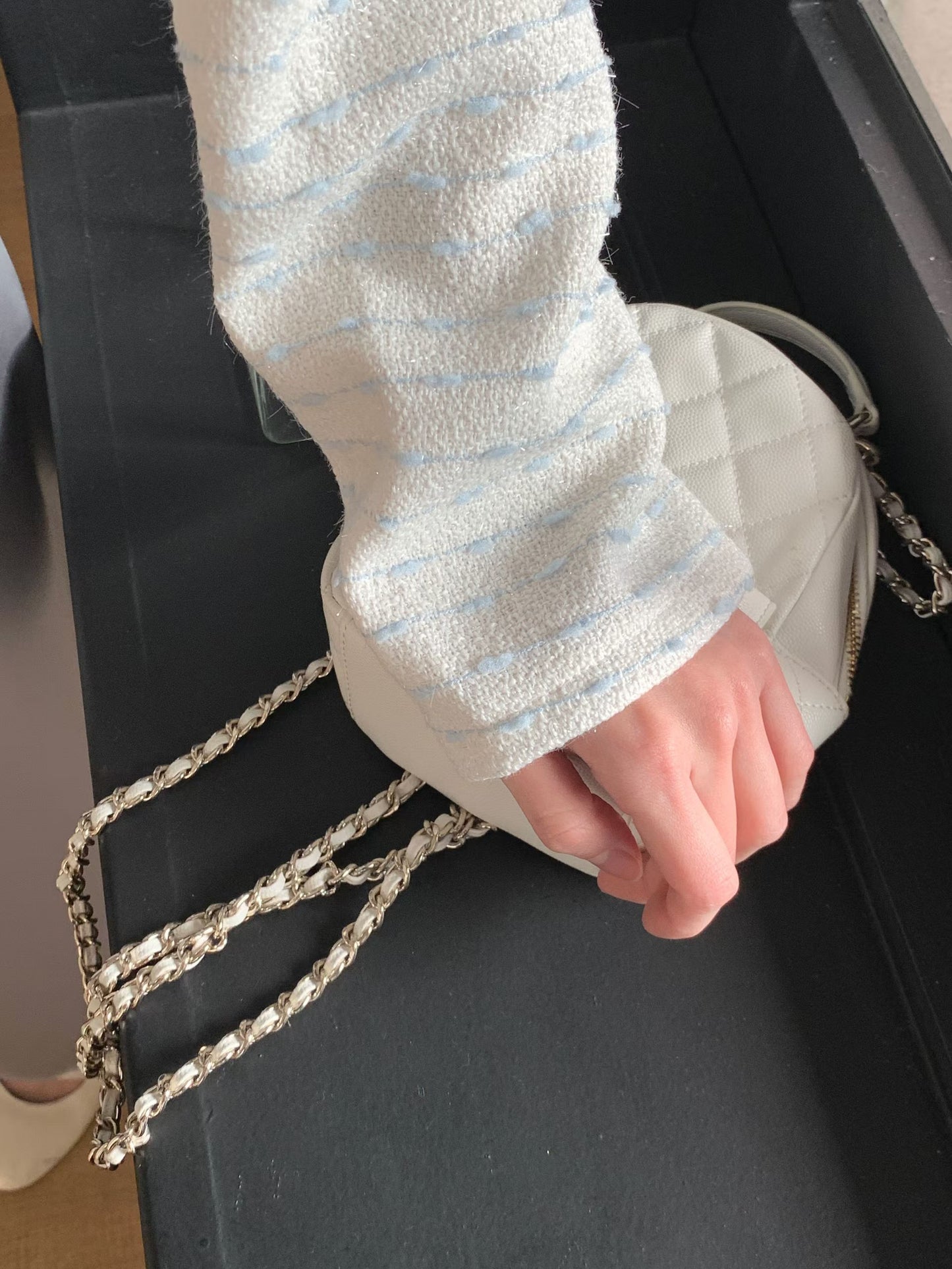 Pastel Horizontal Weave Tweed Jacket(3 colors)