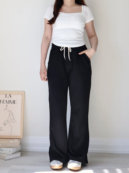 [3 Lengths] Everyday Bootcut Sweatpants(Black)