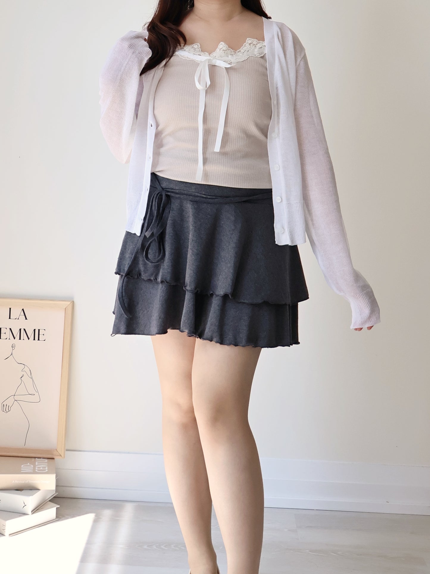 Featherlight Airy Ice-Silk UV-Block Knit Cardigan(Ivory)