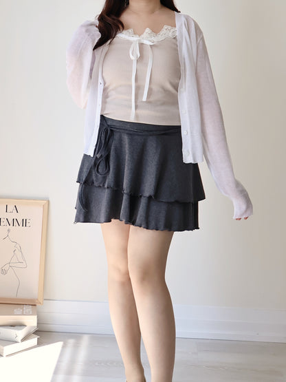 Featherlight Airy Ice-Silk UV-Block Knit Cardigan(Ivory)