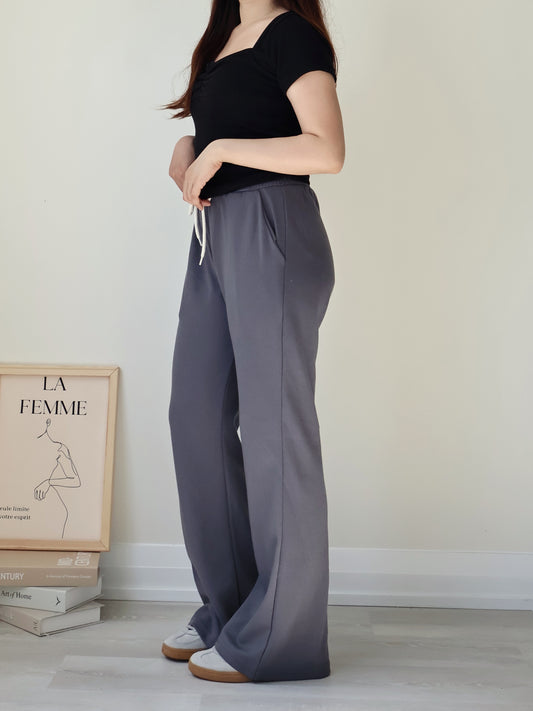 [3 Lengths] Everyday Bootcut Sweatpants(Charcoal)