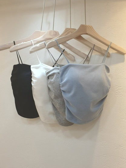 Everyday Straight-Neck Strap Cloud Touch Bra Top(4 Colors)