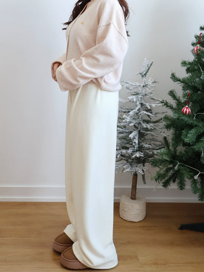 Winter Essential❄️Extra Warm Fleece Loose Pants(Cream)