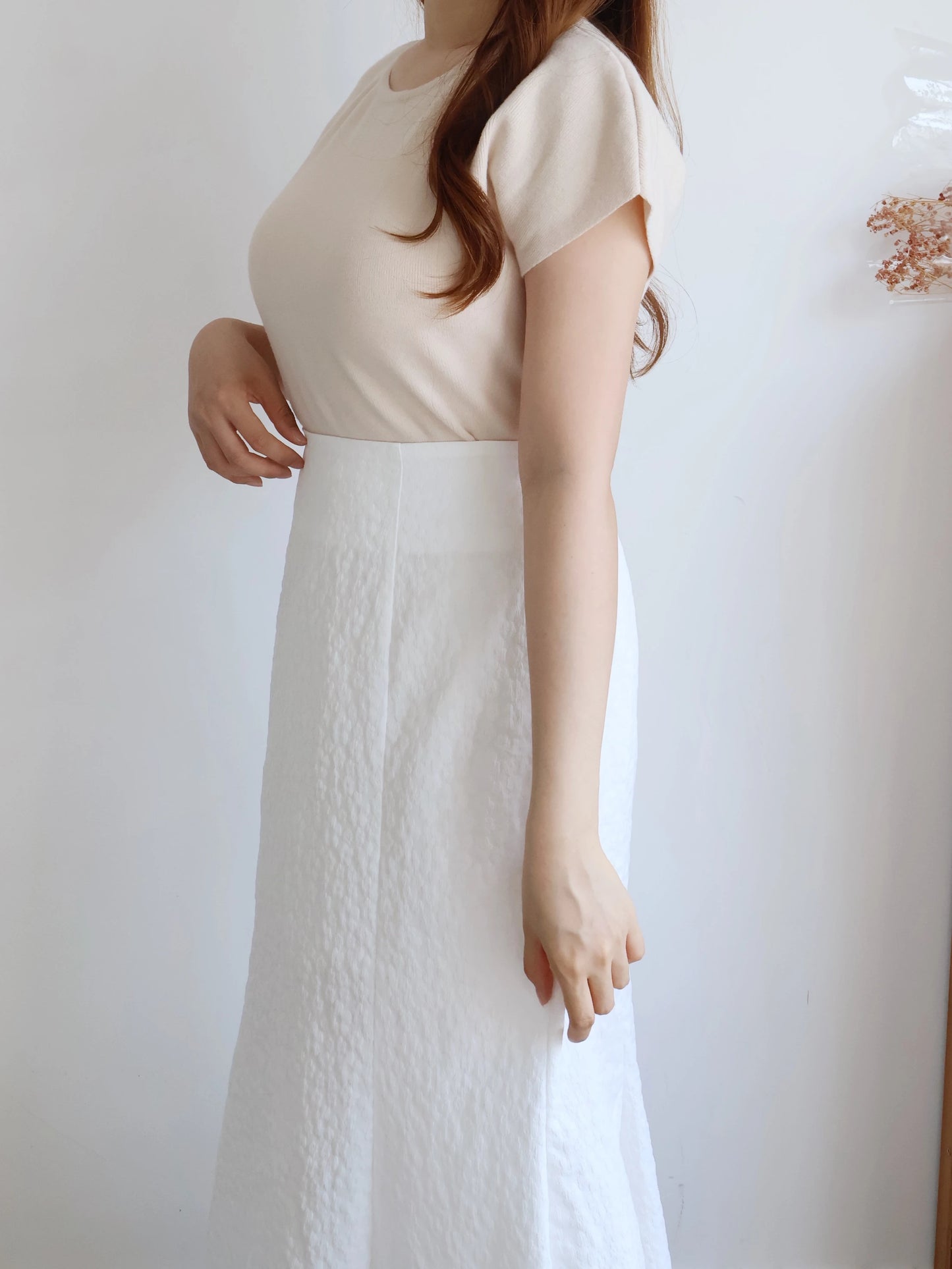 Mochi-Soft Flattering Knit Top(Beige)