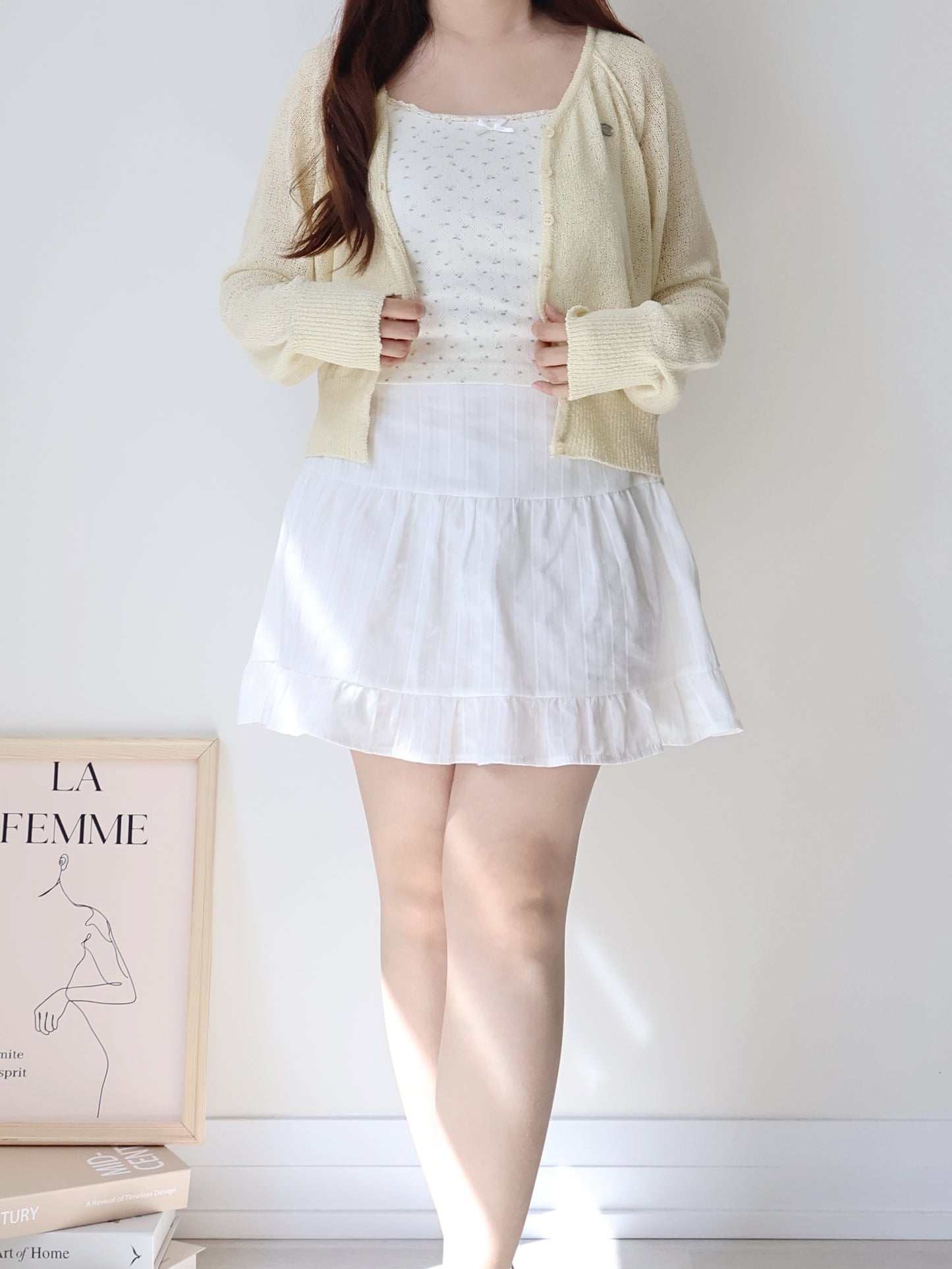 Pastel Pendant Lightweight Cool-Touch Knit Cardigan(Yellow)