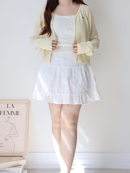 Pastel Pendant Lightweight Cool-Touch Knit Cardigan(Yellow)