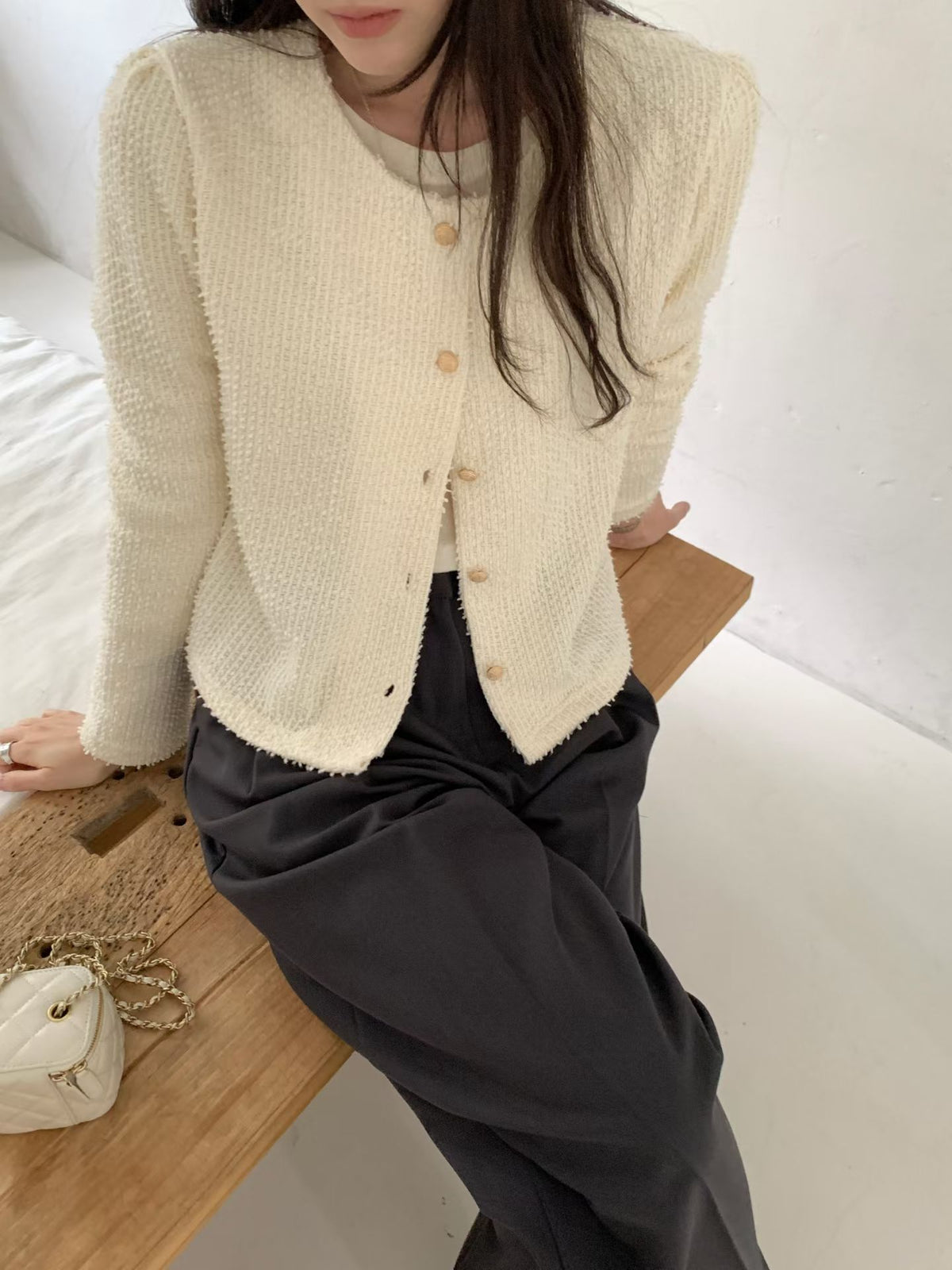 Snowflake Tweed Jacket(2 colors)