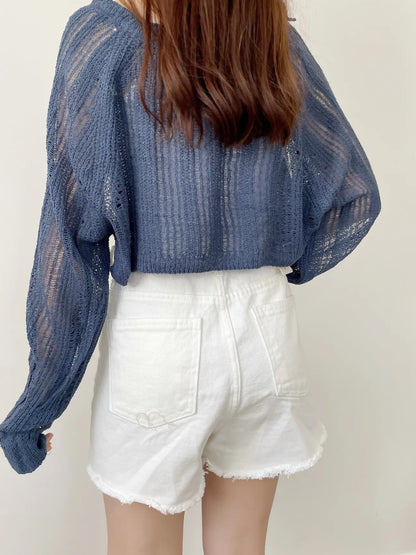 Minimalist Arm-Slimming Bolero Open Front Cardigan(Navy)