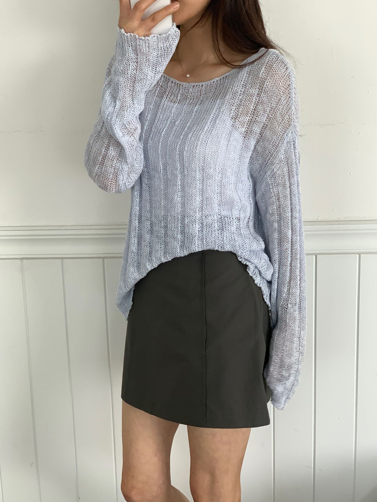 Spring Pastel Loose Fit Knit Sweater(4 Colors)