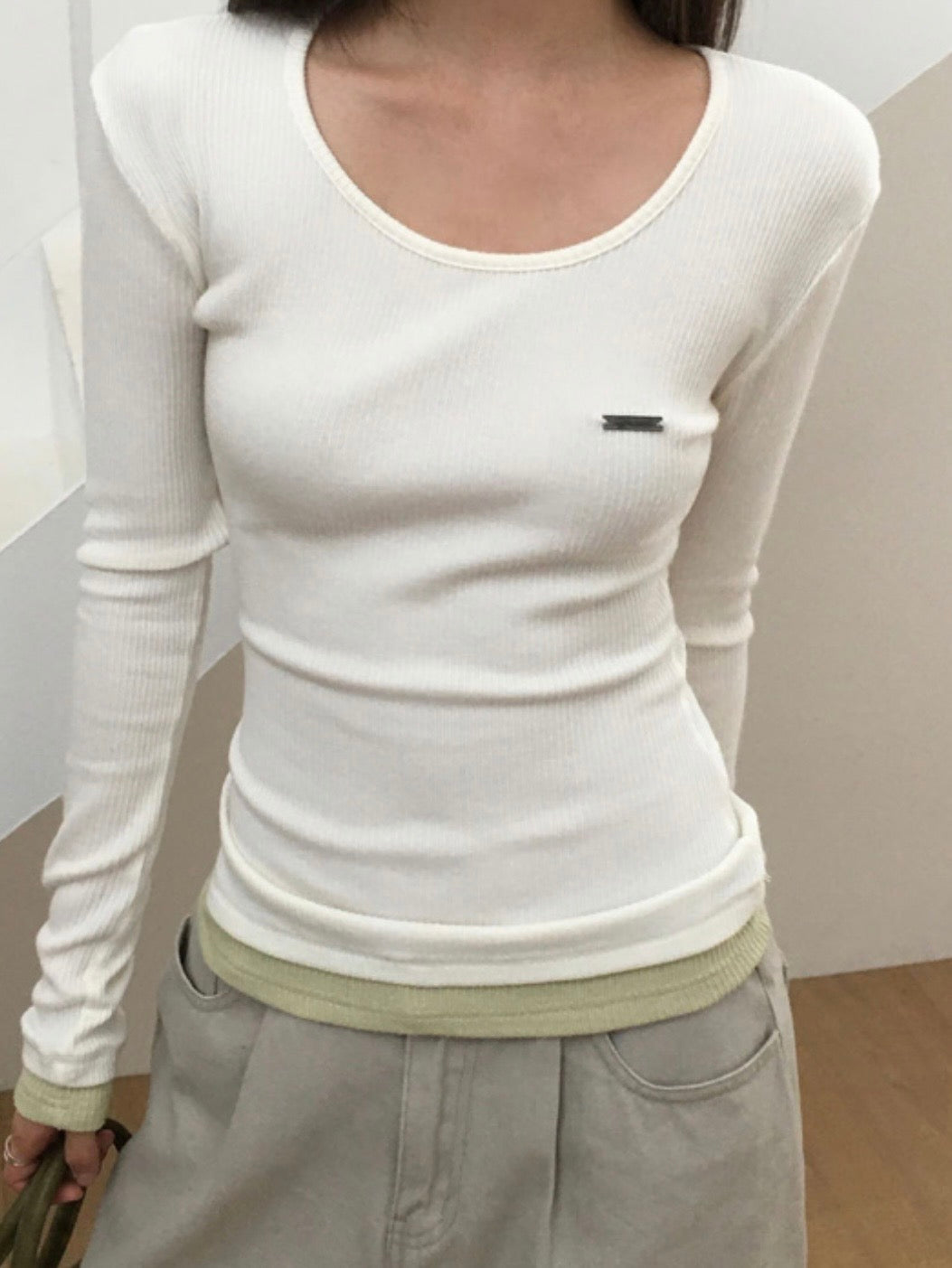 Dual Layered Slim Fit Top(4 colors)