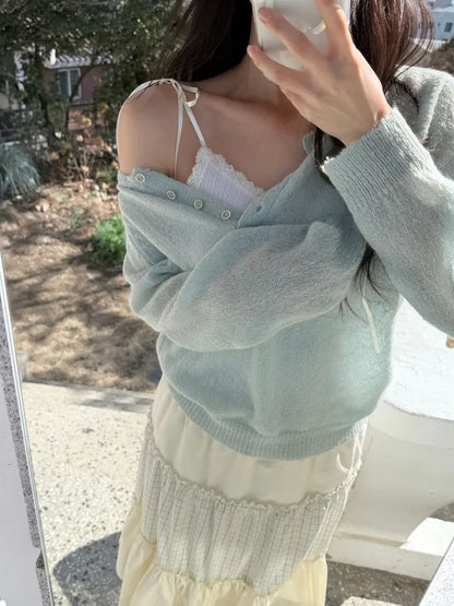 [20% wool] Henley Neck Loose-Fit Basic Knit Top(9 colors)