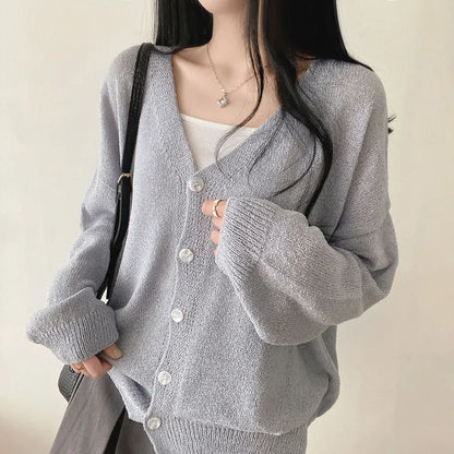 Daily Loose Fit Boucle Cardigan(5 colors)