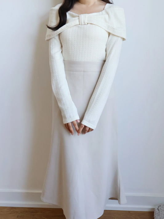 Romantic Bowknot Top(Cream)