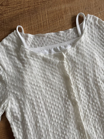 Crinkle Cotton Cami & Cardigan 2-Piece Set(3 colors)