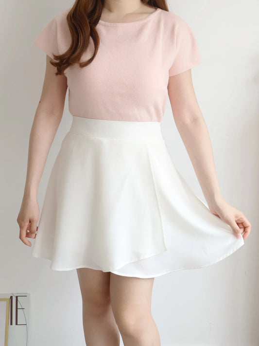 Mochi-Soft Flattering Knit Top(Peach)