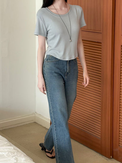 Minimalist Soft-Stretch Slim-Fit Tee(6 Colors)