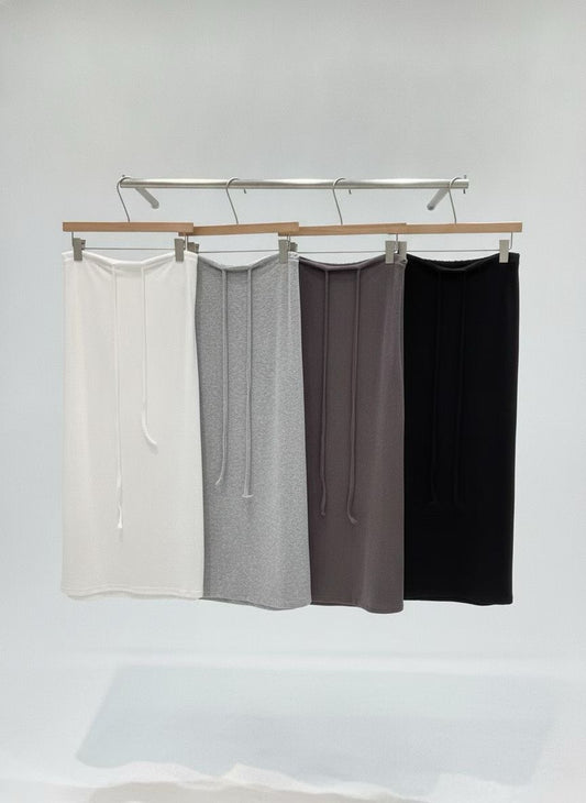 Summer Daily Elastic String Flowy Maxi A-Line Skirt(4 colors)