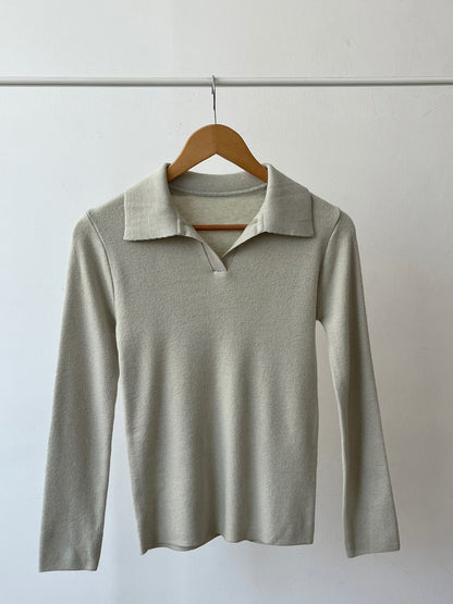 Chic Lapel Collar Soft Knit Top(5 colors)