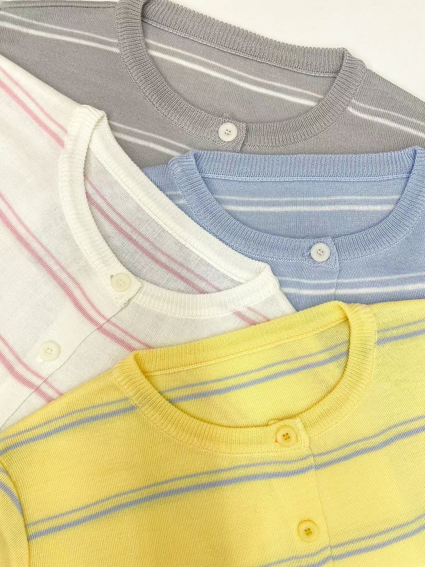Colorful Springtime Striped Cardigan(4 colors)