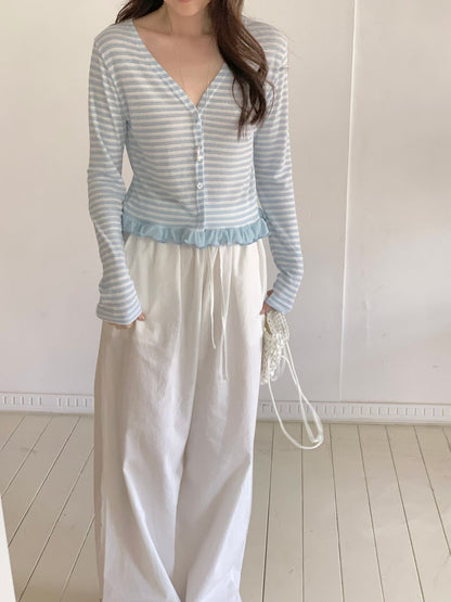 Salty Lightweight Striped Cardigan(3 Colors)