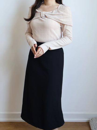 Romantic Bowknot Top(Beige)