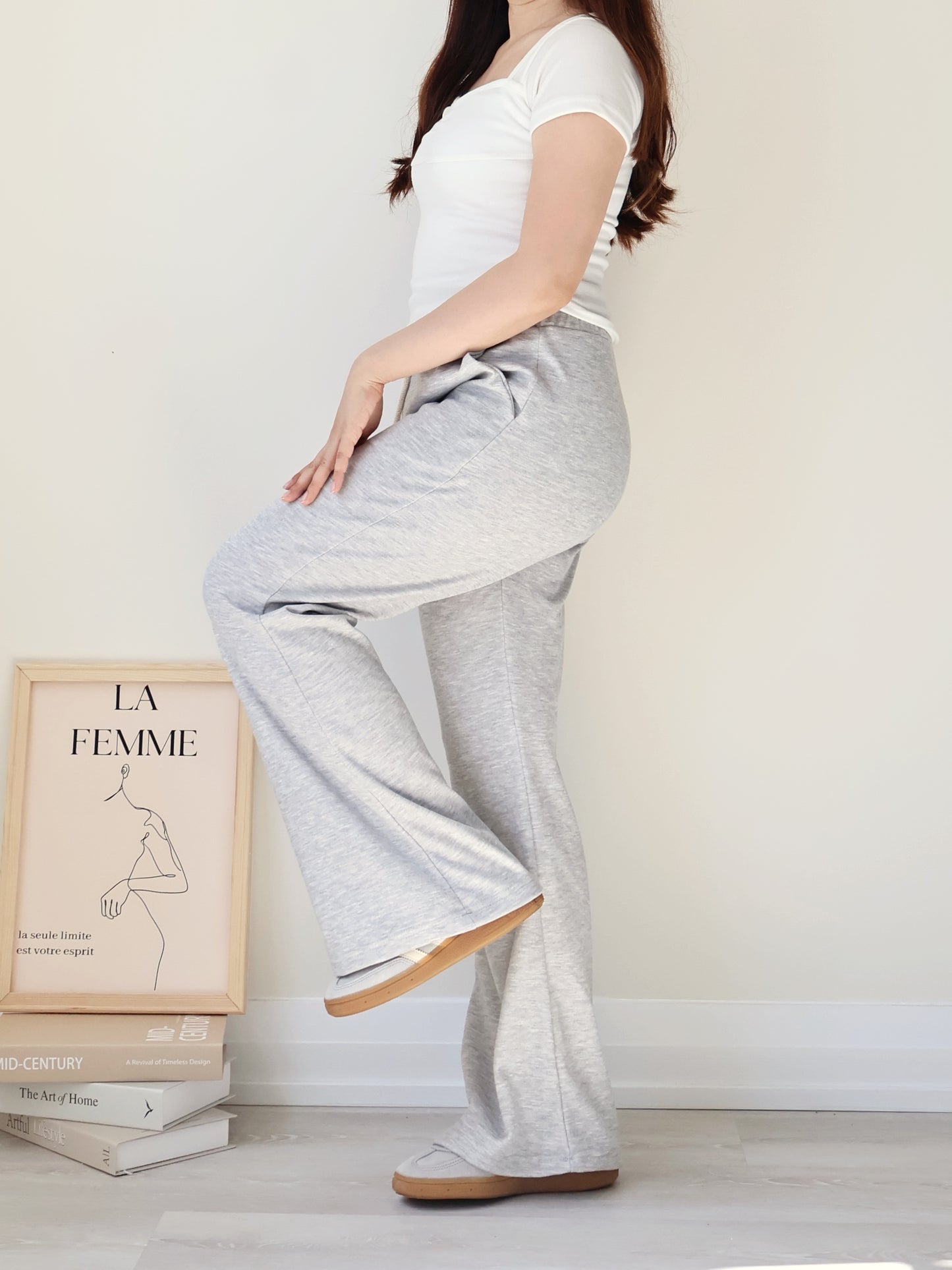 [3 Lengths] Everyday Bootcut Sweatpants(Grey)