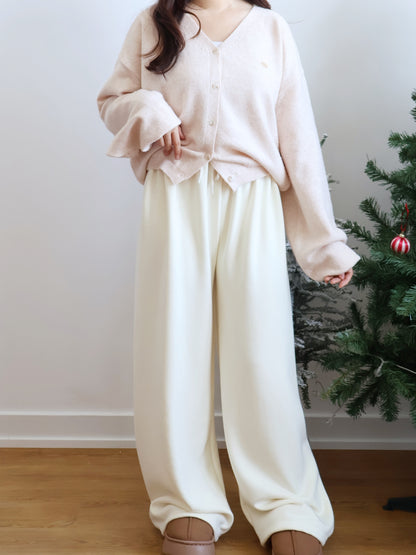 Winter Essential❄️Extra Warm Fleece Loose Pants(Cream)
