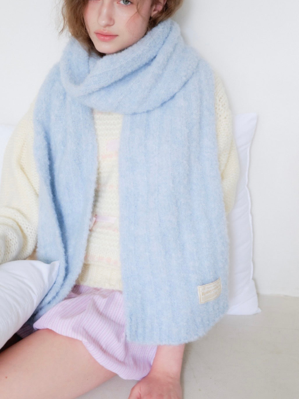 [Renny Rennie] 10% Wool！Fluffy Puppy Muffler(6 colors)