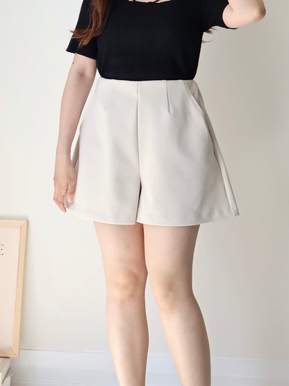 Flirty Square Neck V-Strap Ice Knit Top(Black)