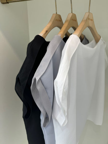 Elegant Boat Neck Loose Fit Blouse(3 colors)