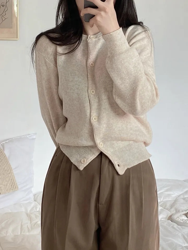 Daily Round Knit Cardigan(10 colors)