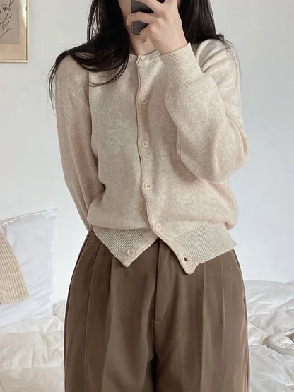 Daily Round Knit Cardigan(10 colors)