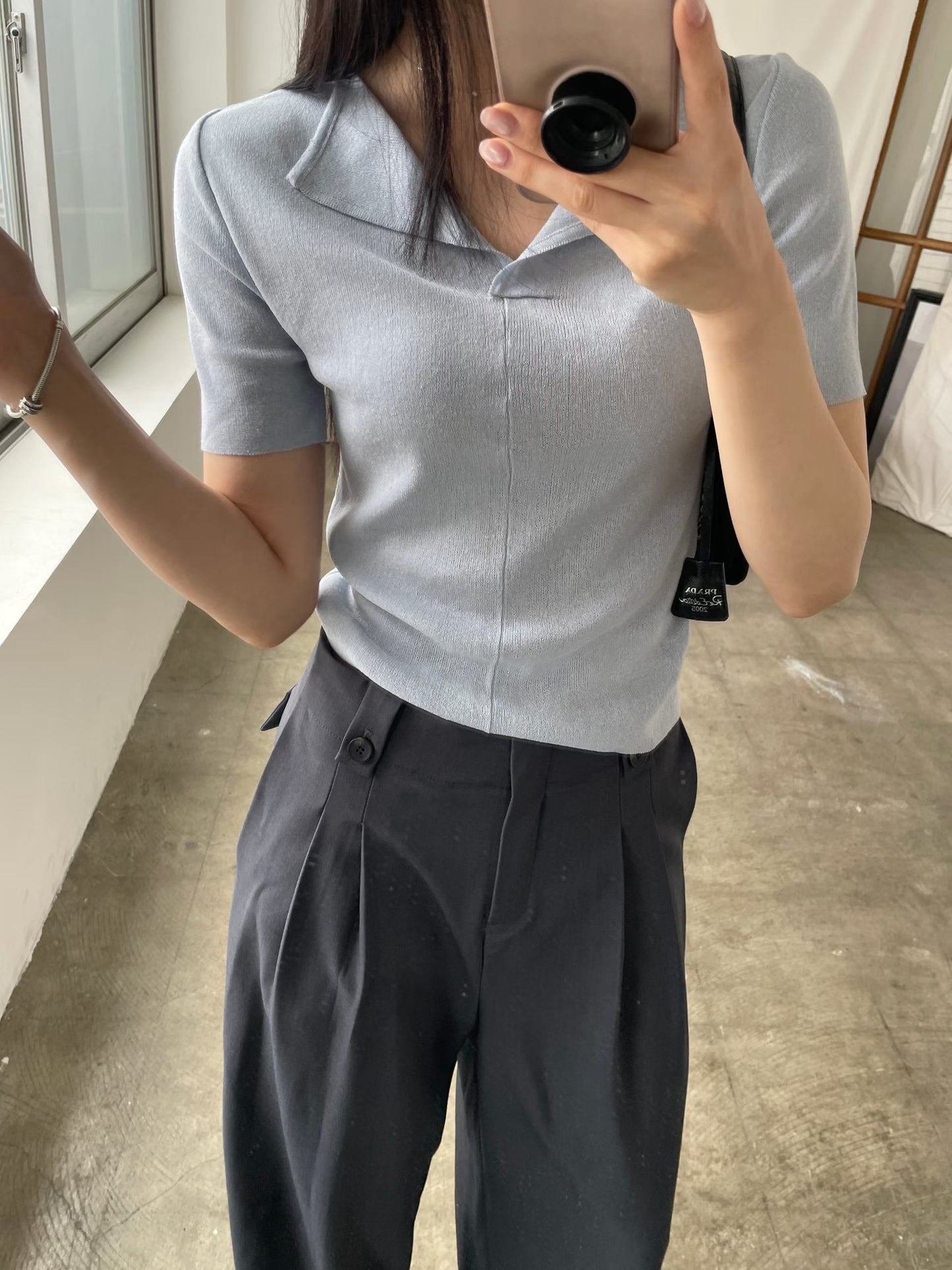 Relaxed Collared Breezy Linen Top(5 Colors)