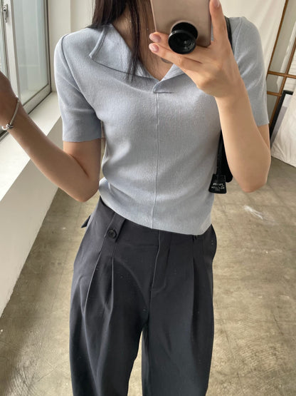 Relaxed Collared Breezy Linen Top(5 Colors)