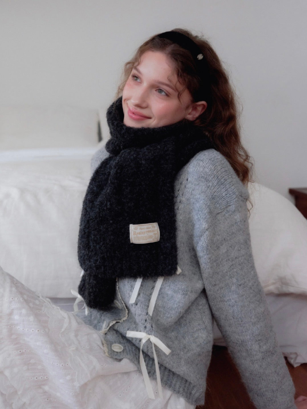 [Renny Rennie] 10% Wool！Fluffy Puppy Muffler(6 colors)