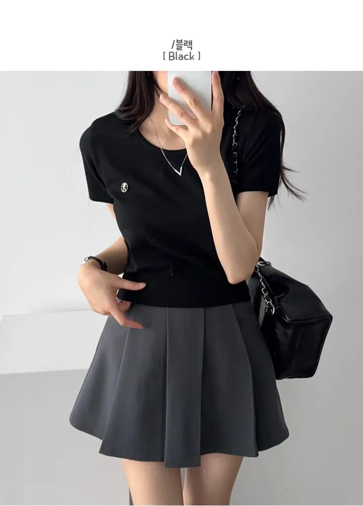 Round Neck Pendant Knit Top(5 colors)
