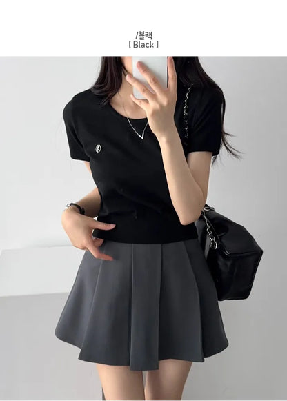 Round Neck Pendant Knit Top(5 colors)
