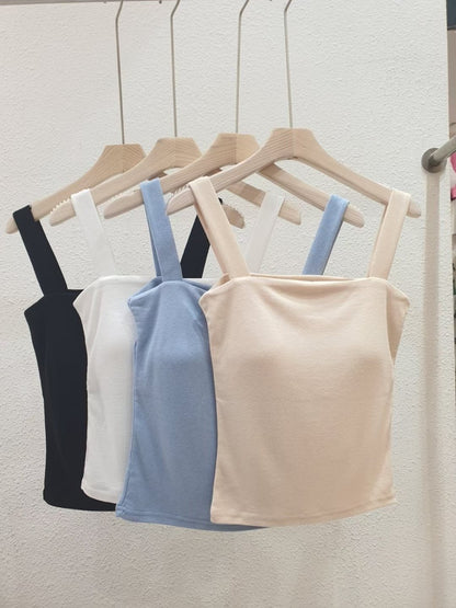 Everyday Straight-Neck  Cloud Touch Bra Top(4 Colors)