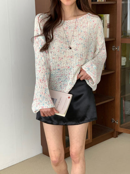 Spring Sorbet Relaxed Fit Knit Sweater(3 colors)
