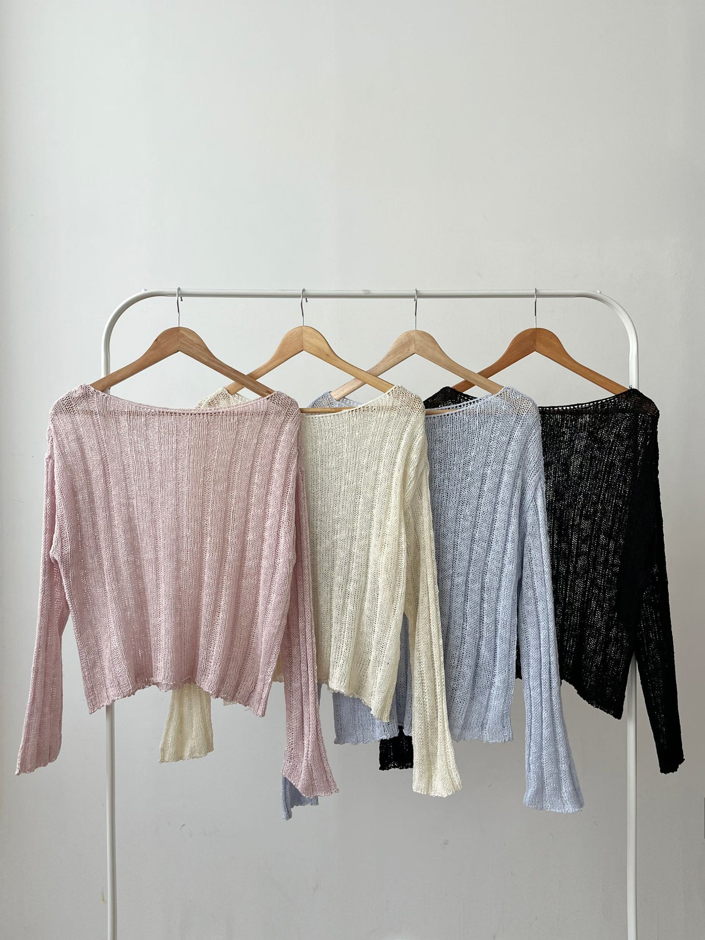 Spring Pastel Loose Fit Knit Sweater(4 Colors)
