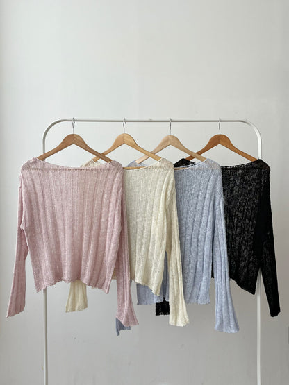 Spring Pastel Loose Fit Knit Sweater(4 Colors)
