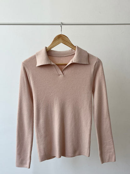 Chic Lapel Collar Soft Knit Top(5 colors)