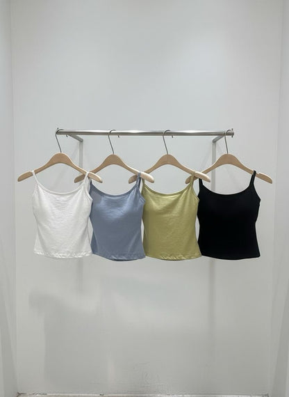 [Removable Pads] Cross-Back Twist Cotton Modal Bra Top(4 colors)