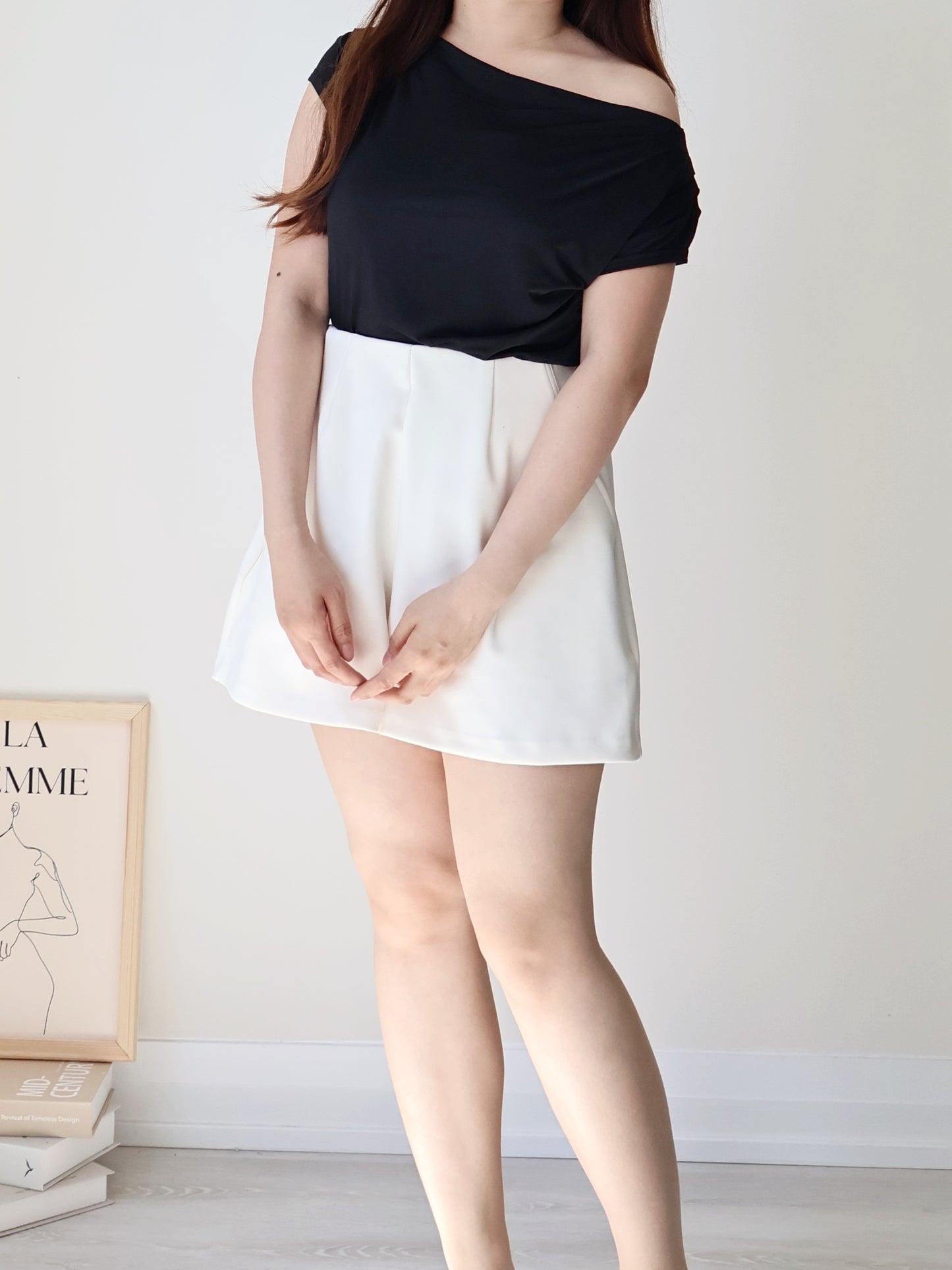 [2-Way] Elegant Icy-Cool Breathable Draped Top(Black)